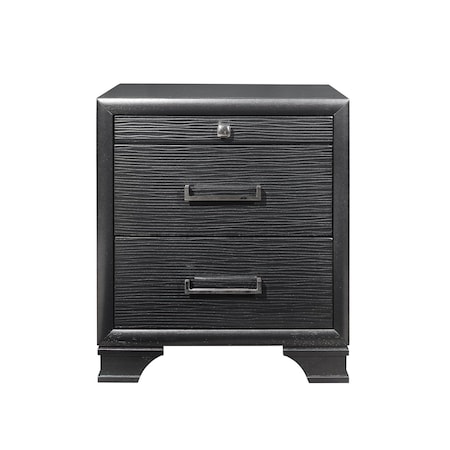 Global Furniture Usa Transitional Glam  Jordyn Grey Nightstand 1181